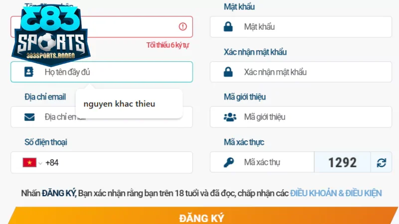 Những lưu ý quan trọng khi đăng ký 383sports