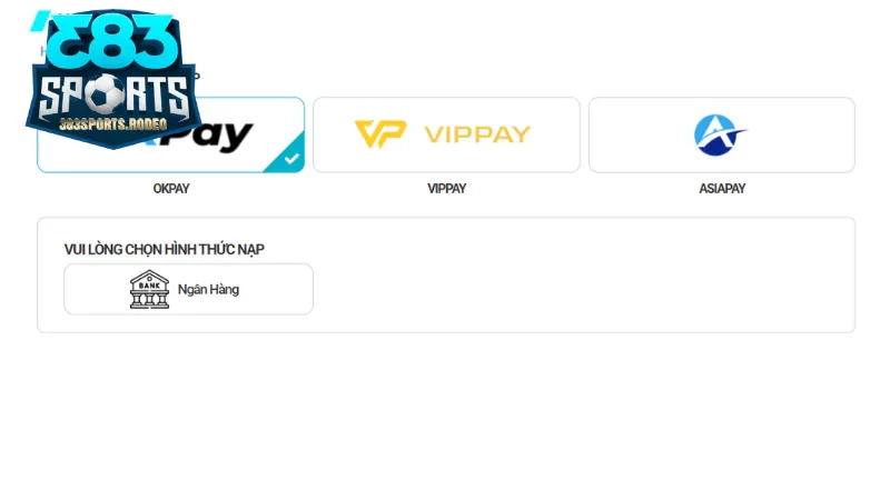 Hướng dẫn nạp tiền 383sports đúng cách, nhanh gọn trong tích tắc